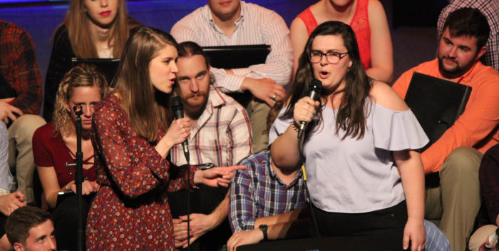 A Cappella Choir and Brass Ensemble Perform “Broadway (near) the Boulders”